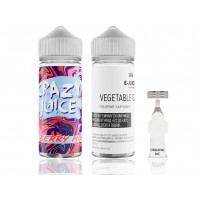 Набор заправки для самозамеса на органическом никотине Crazy Juice Berry Mix 120 мл 0-3 мг (Лесные ягоды с прохладой)