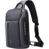 Однолямочный рюкзак через плечо Bange BG-7566 7л Сумка-слинг с USB-разъемом (Gray) (19368)