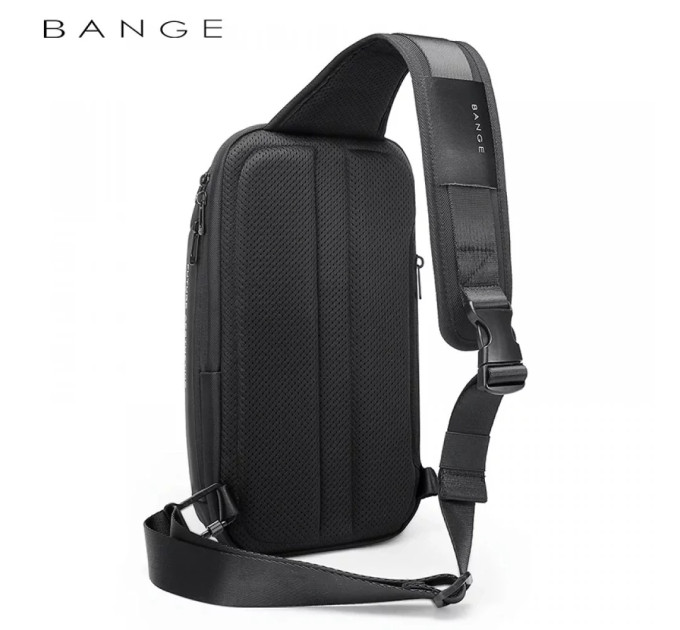 Однолямочный рюкзак через плечо Bange BG-7566 7л Сумка-слинг с USB-разъемом (Gray) (19368)