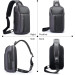 Однолямочный рюкзак через плечо Bange BG-7566 7л Сумка-слинг с USB-разъемом (Gray) (19368)