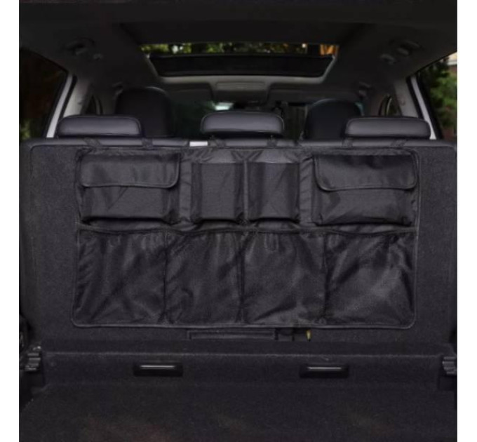 Органайзер автомобильный в багажник на спинку сиденья LVR 025 сумка на 8 отсеков (Black) (18992)