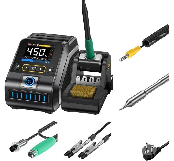 Паяльная станция Fnirsi DWS-200-F245-B Tip Standard Точная регулировка температкры  100-450°C  / 200 Вт (19691)