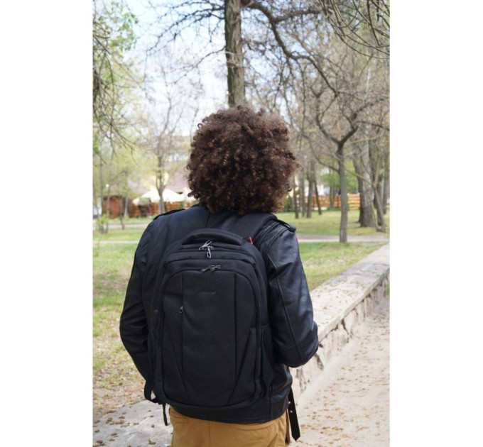 Рюкзак городской Tigernu T-B3399 22л с USB для ноутбука 15.6'' (Black Grey) (17051)