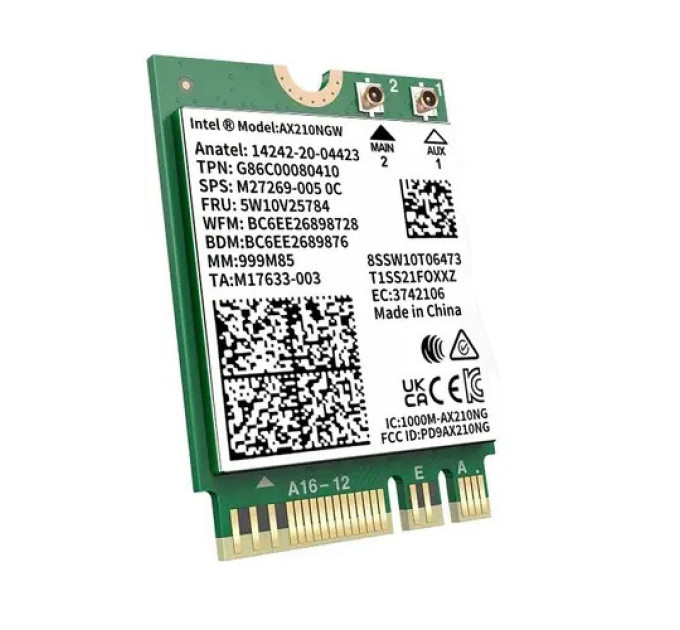 Сетевая карта Intel Wi-Fi 6E AX210 NGW модуль трехдиапазонный адаптер Bluetooth для ПД / Ноутбука (19125)