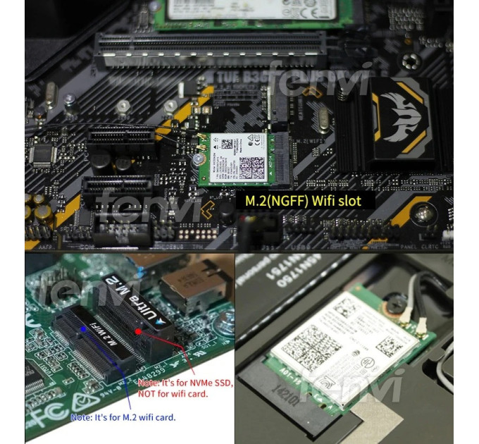 Сетевая карта Intel Wi-Fi 6E AX210 NGW модуль трехдиапазонный адаптер Bluetooth для ПД / Ноутбука (19125)