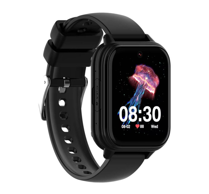 Смарт-часы детские Wonlex KT33 с камерой WI-FI GPS SIM-карта Original силиконовый ремешок (Black) (17774)