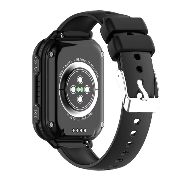 Смарт-часы детские Wonlex KT33 с камерой WI-FI GPS SIM-карта Original силиконовый ремешок (Black) (17774)