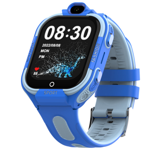 Смарт-часы детские Wonlex KT35 с камерой WI-FI GPS SIM-карта Original силиконовый ремешок (Blue) (17977)
