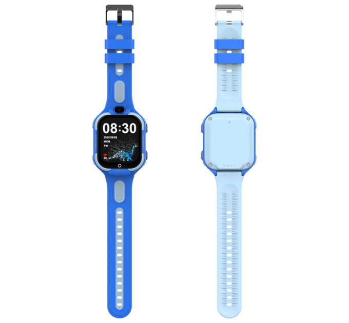 Смарт-часы детские Wonlex KT35 с камерой WI-FI GPS SIM-карта Original силиконовый ремешок (Blue) (17977)