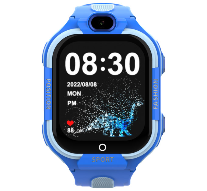 Смарт-часы детские Wonlex KT35 с камерой WI-FI GPS SIM-карта Original силиконовый ремешок (Blue) (17977)