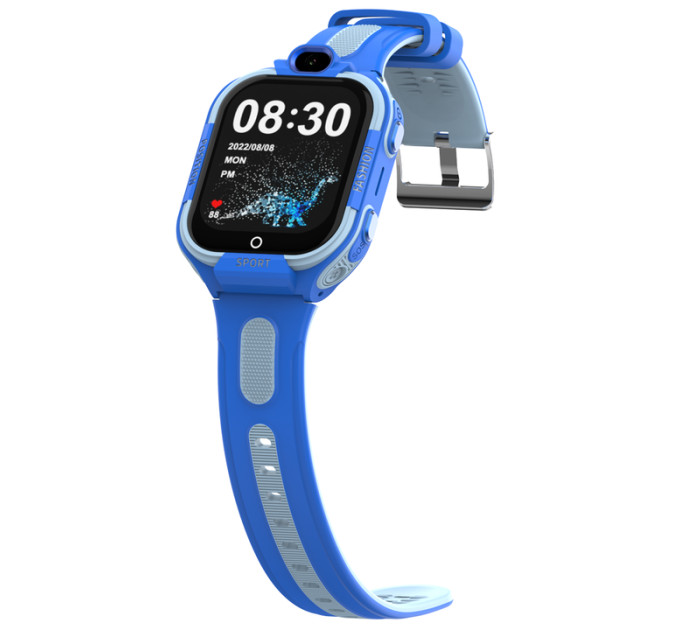 Смарт-часы детские Wonlex KT35 с камерой WI-FI GPS SIM-карта Original силиконовый ремешок (Blue) (17977)