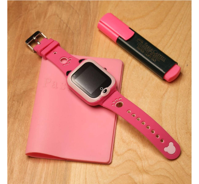 Смарт часы-телефон детские Wonlex KT22 4G камера прослушка геозона WI-FI GPS SIM Original (Pink) (17005)