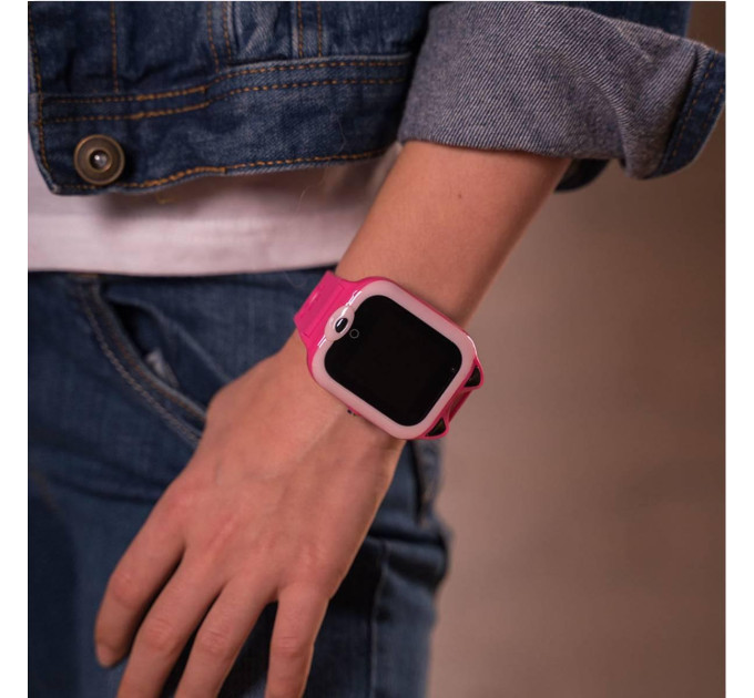 Смарт часы-телефон детские Wonlex KT22 4G камера прослушка геозона WI-FI GPS SIM Original (Pink) (17005)