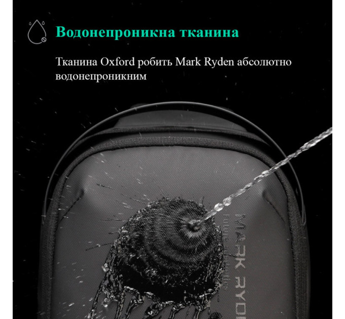Сумка через плечо Mark Ryden 7918 7л для планшета до 7.9' и USB (Black) (17596)