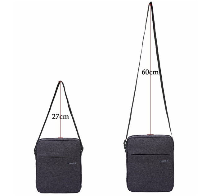Сумка городская через плечо Tigernu T-L5102 2л для планшета до 9.6'' (Black Gray) (17187)