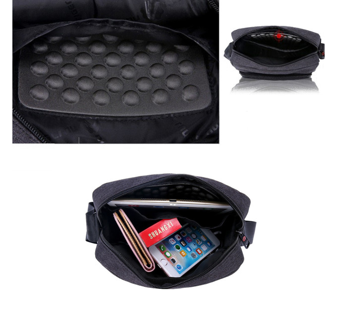 Сумка городская через плечо Tigernu T-L5102 2л для планшета до 9.6'' (Black Gray) (17187)