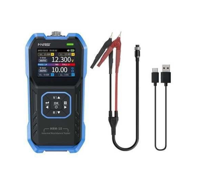 Тестер внутреннего сопротивления аккумуляторов Fnirsi HRM-10 анализатор батарей (19169)