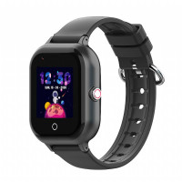 Умные детские смарт часы-телефон Wonlex KT24 Original 4G камера прослушка геозона WI-FI GPS SIM (Black)