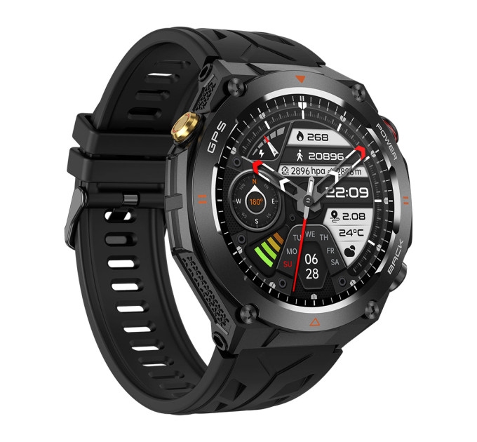 Умные смарт-часы Colmi V75 GPS Original фитнес браслет (Black) (19242)