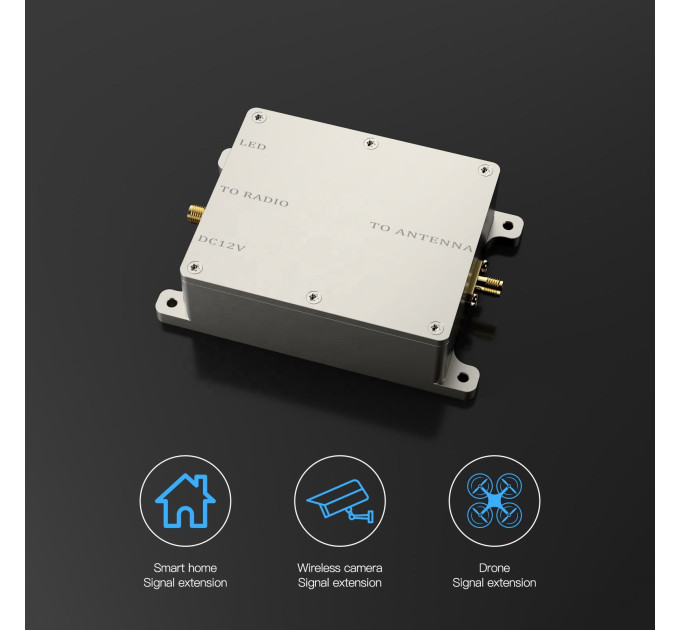 Усилитель Wi-Fi сигнала с антенной EDUP EP-AB027 2.4 ГГц 5W 37dBm Original бустер расширитель вайфай FPV () (18800)