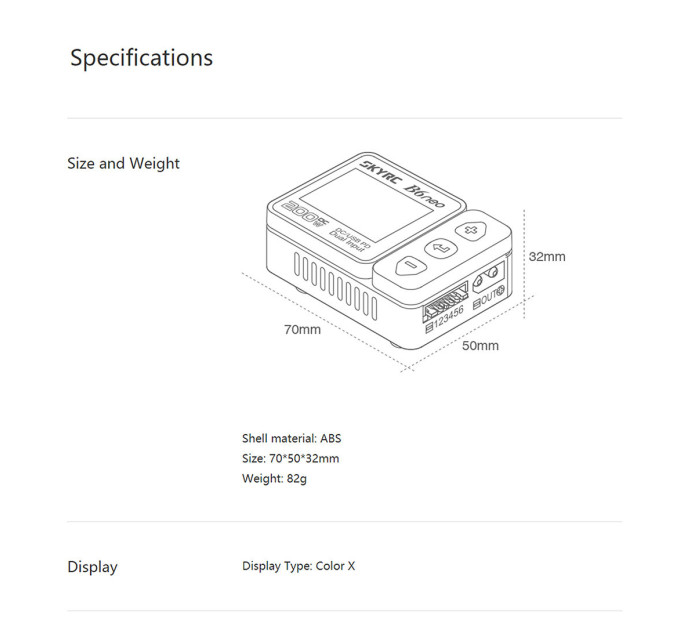 Зарядное устройство многофункциональное SkyRC B6 Neo 200w 10A с функцией балансирования АКБ FPV DC/PD (Blue Red) (18769)