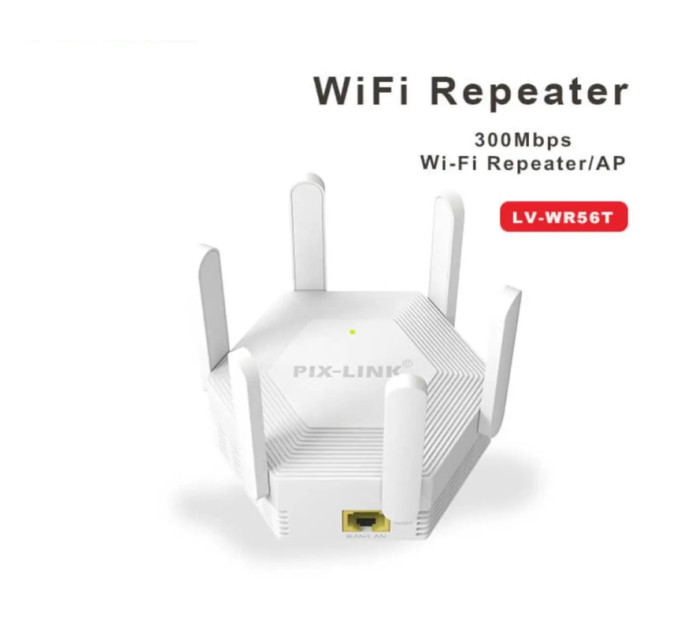 WiFi ретранслятор PIX-LINK LV-WR56T усилитель сигнала вай фай роутера (White) (18895)