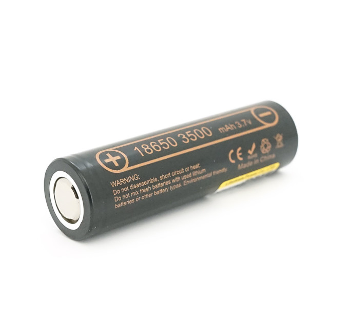 Аккумулятор 18650 LiitoKala Lii-35A 3500 mAh литий-ионный Li-Ion для электронных устройств 10А, 3.7V Плоский плюс (19311)