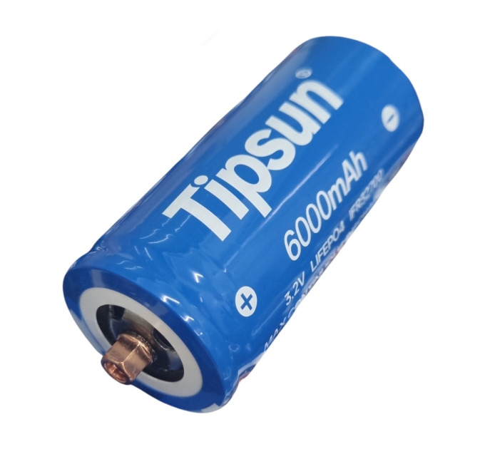 Аккумулятор 32700 TiPsun LiFePo4 3.2V 6000mah литий-железо-фосфатный на шпильках с резьбой (18869)