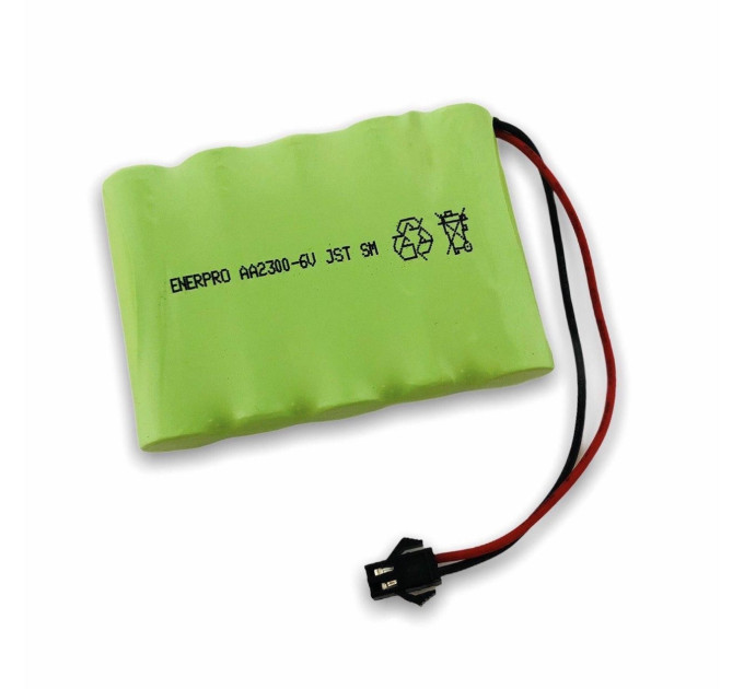 Аккумулятор AA 6V 2300 mAh с коннектором JST SM-2P для детских игрушек и спецтехники (18856)
