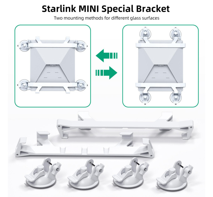 Автомобильное крепление на присосках для Starlink Mini RZ-0187 держатель в авто (19237)