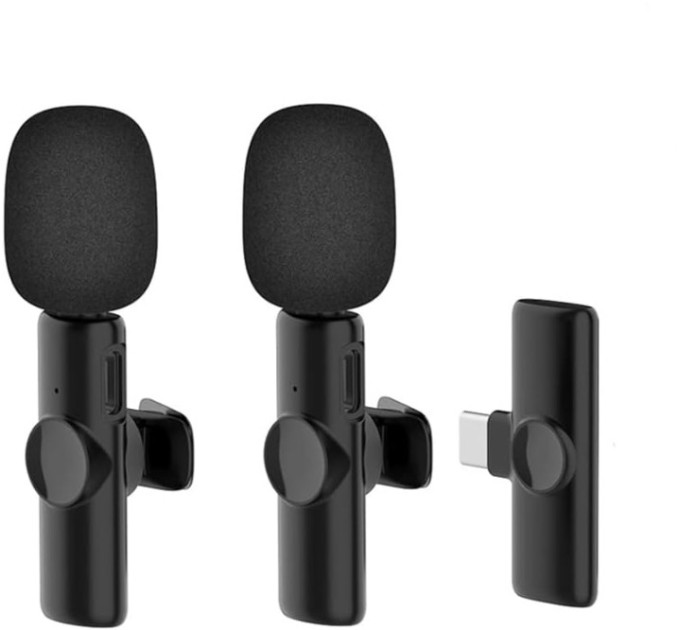 Беспроводной петличный микрофон K11 Type-C 2шт профессиональная петличка для блогеров (Black) (18891)