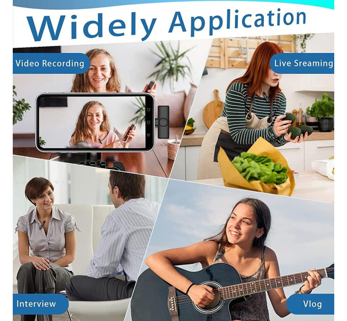 Беспроводной петличный микрофон K11 Type-C 2шт профессиональная петличка для блогеров (Black) (18891)