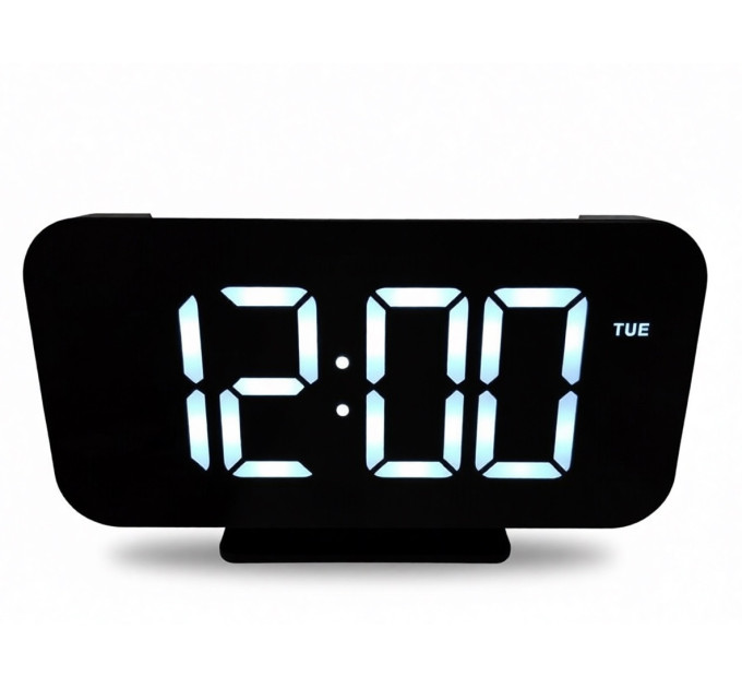 Часы электронные настольные LVR 9010 интерьерные с будильником и подсветкой (Black) (19258)