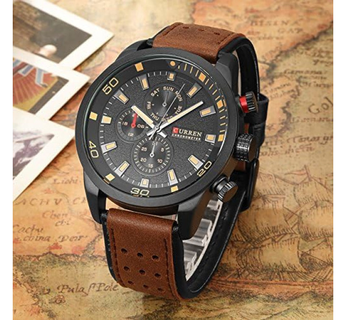 Часы наручные Curren 8250 (Brown Black) (18686)