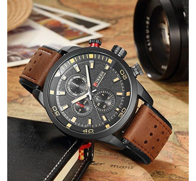 Часы наручные Curren 8250 (Brown Black) (18686)