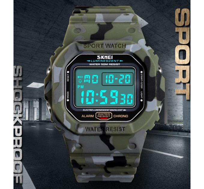 Часы наручные Skmei 1471 Original (Camouflage Green, 1471CMGN) (17141)
