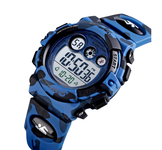 Часы наручные детские Skmei 1547 Original (Camouflage Dark Blue, 1547CMDKBU) (17146)
