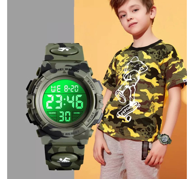 Часы наручные детские Skmei 1548 Original (Camouflage Green, 1548CMGN) (17148)