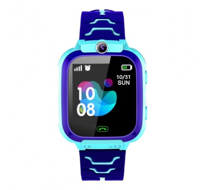 Детские смарт часы-телефон Aishi Q12 с GPS, родительским контролем и прослушиванием (Blue) (15329)