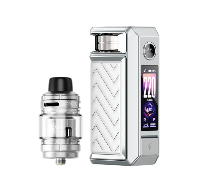 Электронная сигарета Voopoo Drag 6 220W 4400mAh with Uforce-X Tank 2 5ml Original Kit (Silver) (19205)