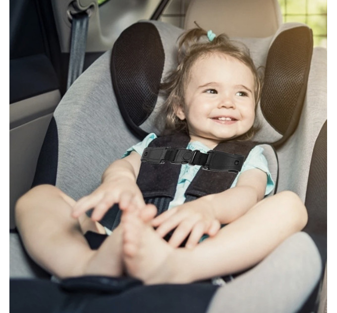 Фиксатор ремней безопасности детского автокресла LVR 029 защитный карабин (Black) (18999)