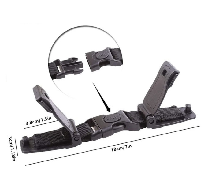 Фиксатор ремней безопасности детского автокресла LVR 029 защитный карабин (Black) (18999)