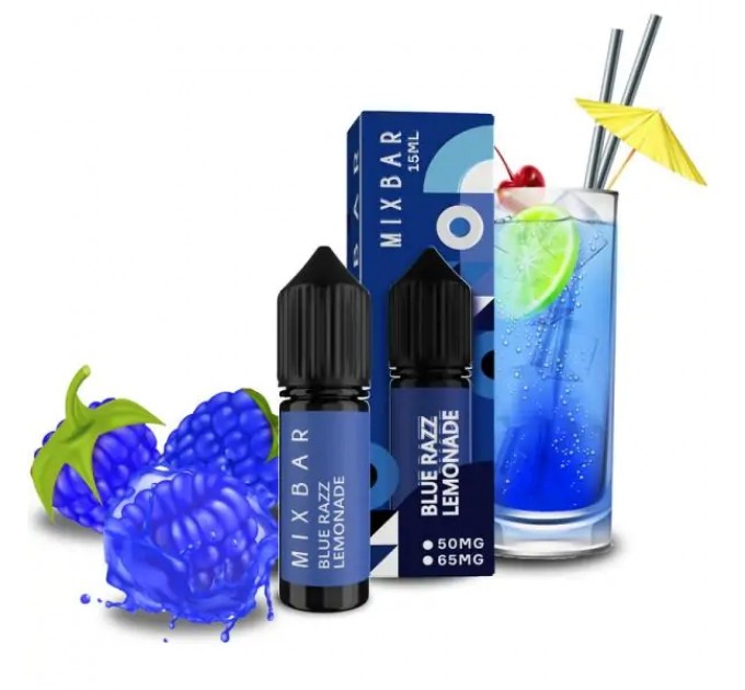 Рідина для систем POD Mix Bar Blue Razz Lemonade 15 мл 50 мг (Ягідний лимонад)