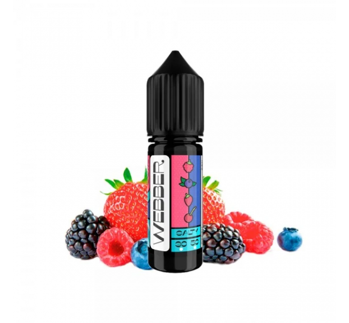 Жидкость для POD систем WEBBER Berry Mix Cooler 15 мл 30 мг (Микс ягод с легкой прохладой)