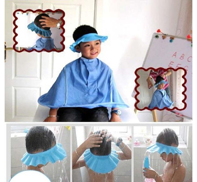 Козырек для мытья головы детский LVR 032 защитная шапочка для купания ребенка (Blue) (19007)