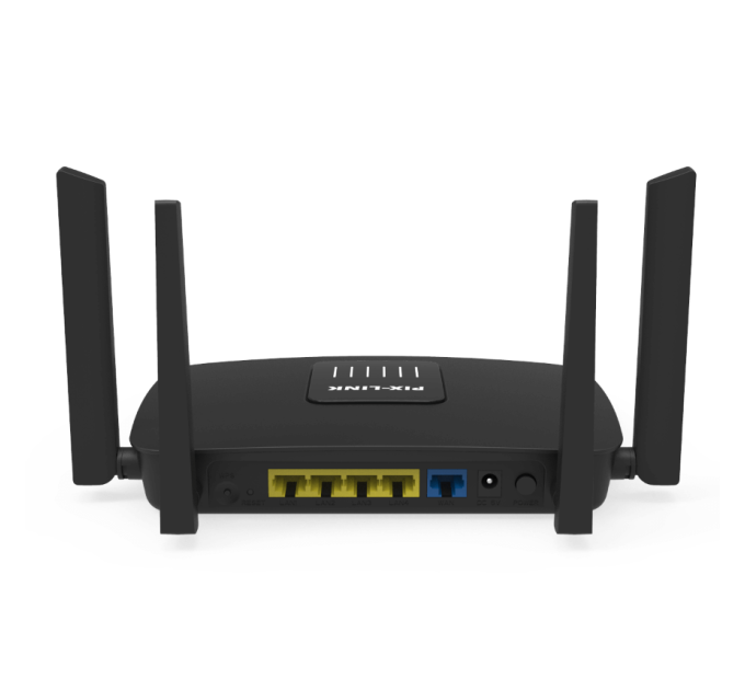 Маршрутизатор WI-FI роутер 4 антенны PIX-LINK LV-AC06 Двухдиапазонный  5 ГГц (Black) (17611)