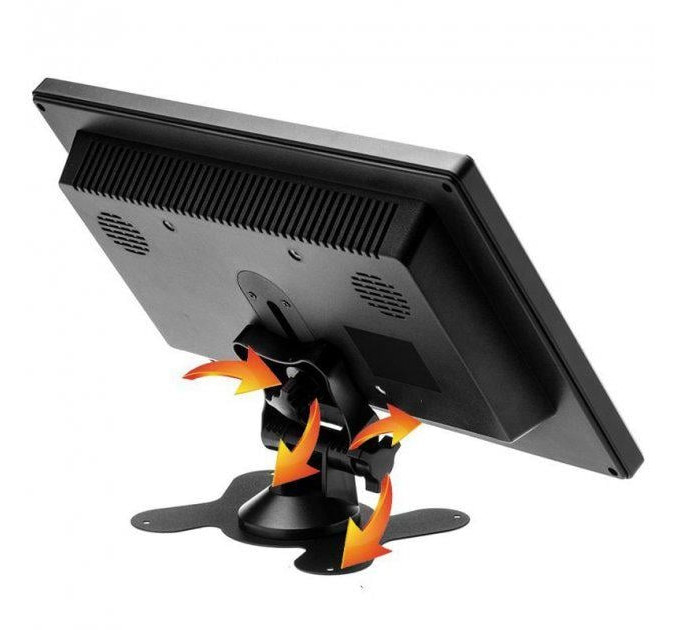 Монитор автомобильный сенсорный Podofo K101 FPV монитор 10` 1024х600 (Black, K0202EU) (18697)