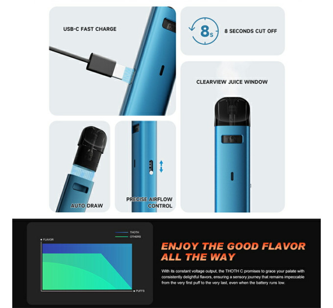 Набор Kumiho THOTH G Lite Pod 650mAh 2ml Original Kit (Space Grey) (18164)