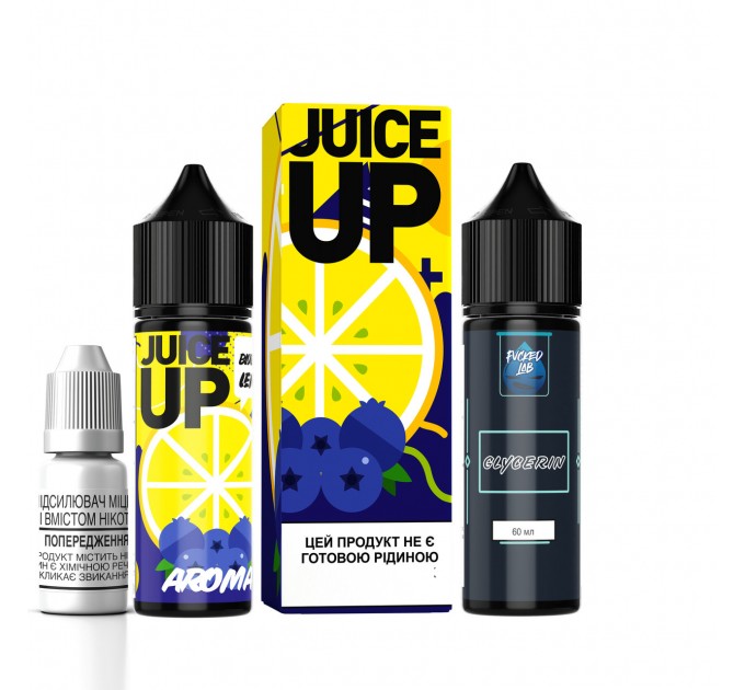 Набор для самозамеса на органическом никотине Fucked Juice Up 60 мл, 0-3 мг Blueberry Lemon (Черника Лимон) (15545)