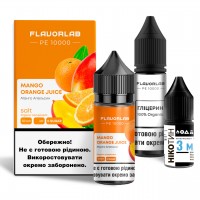 Набор для самозамеса на солевом никотине Flavorlab PE 10000 30 мл, 0-50 мг Mango Orange Juice (Апельсиновый сок Манго)